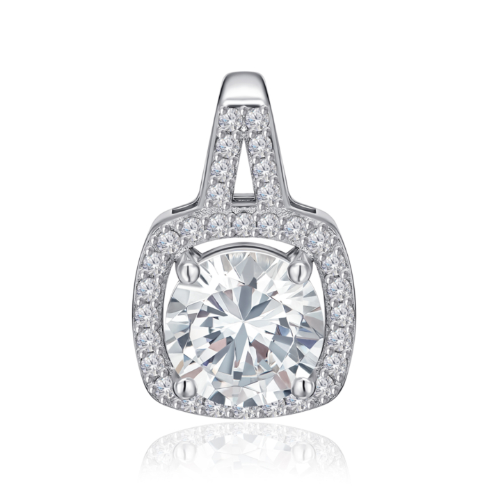 Срібна підвіска з фіанітами. Артикул SZDN08807-P/12/1