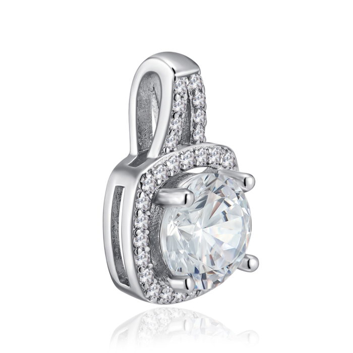 Срібна підвіска з фіанітами. Артикул SZDN08807-P/12/1