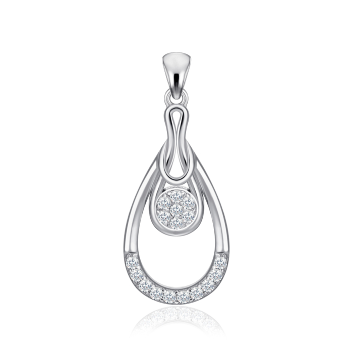 Сібна підвіска з фіанітами. Артикул SZDP00347-P/12/1