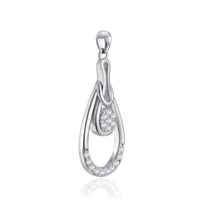 Сібна підвіска з фіанітами. Артикул SZDP00347-P/12/1