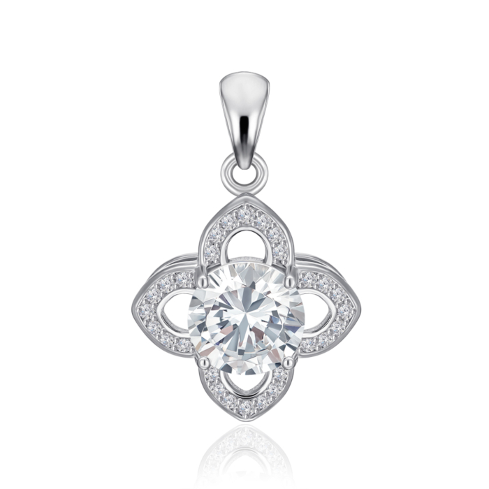 Срібна підвіска з фіанітами. Артикул SZDP01833-P/12/1