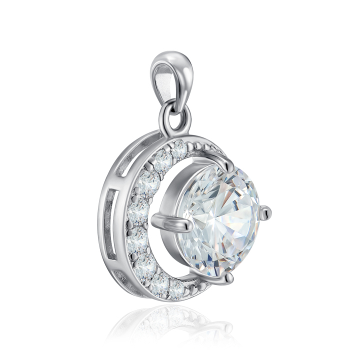 Срібна підвіска з фіанітами. Артикул SZDP01863-P/12/1