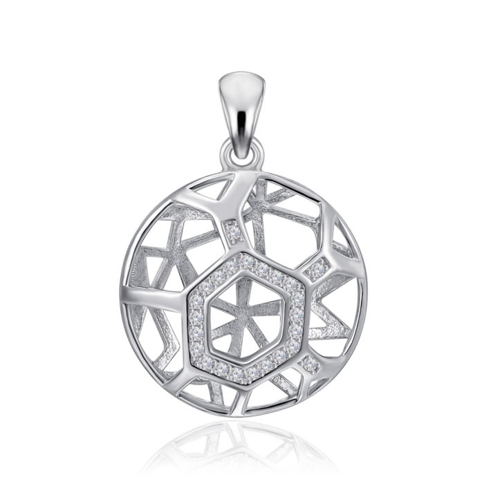 Срібна підвіска з фіанітами. Артикул SZDP00583-P/12/1