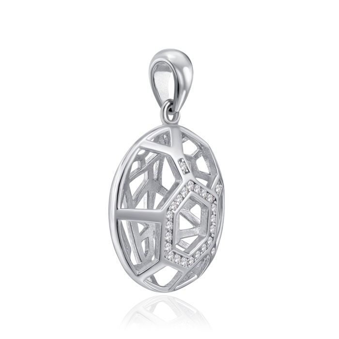 Срібна підвіска з фіанітами. Артикул SZDP00583-P/12/1
