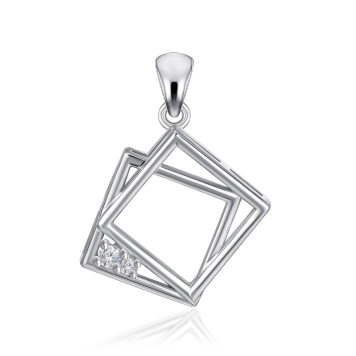 Срібна підвіска з фіанітами. Артикул SZDP00461-P/12/1