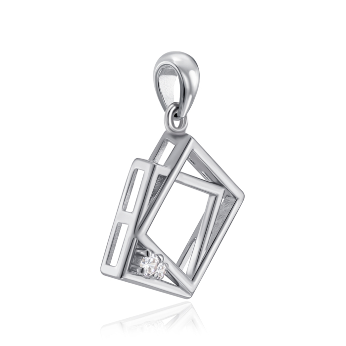 Срібна підвіска з фіанітами. Артикул SZDP00461-P/12/1