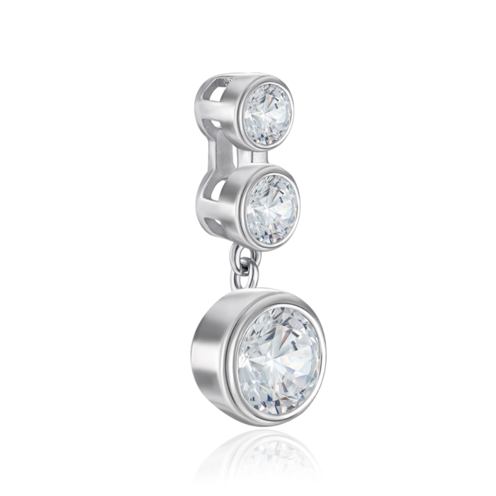 Срібна підвіска з фіанітами. Артикул SZDN08779-P/12/1