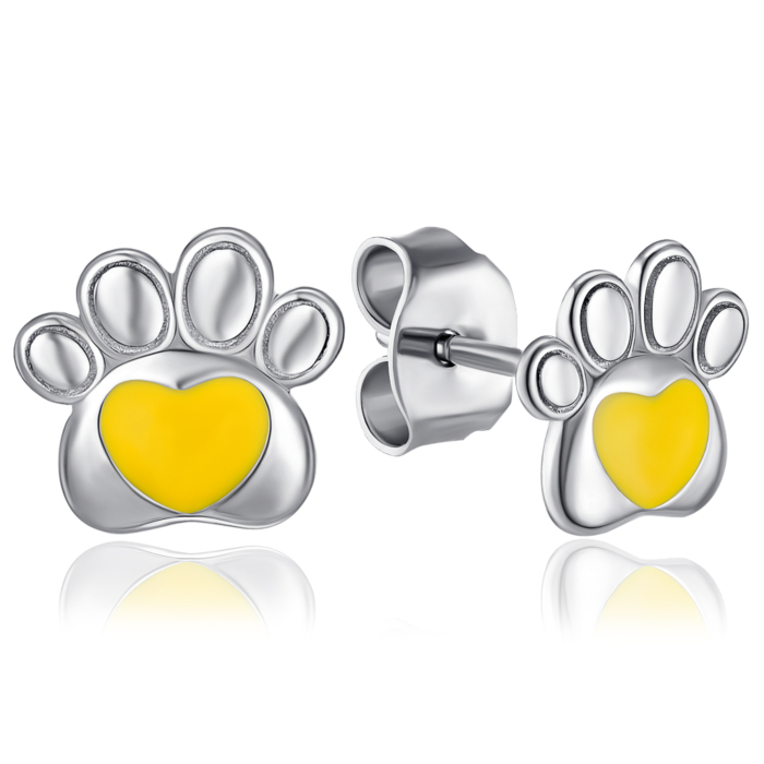 Срібні пусети з емаллю. Артикул SZDE06945-E/12/898