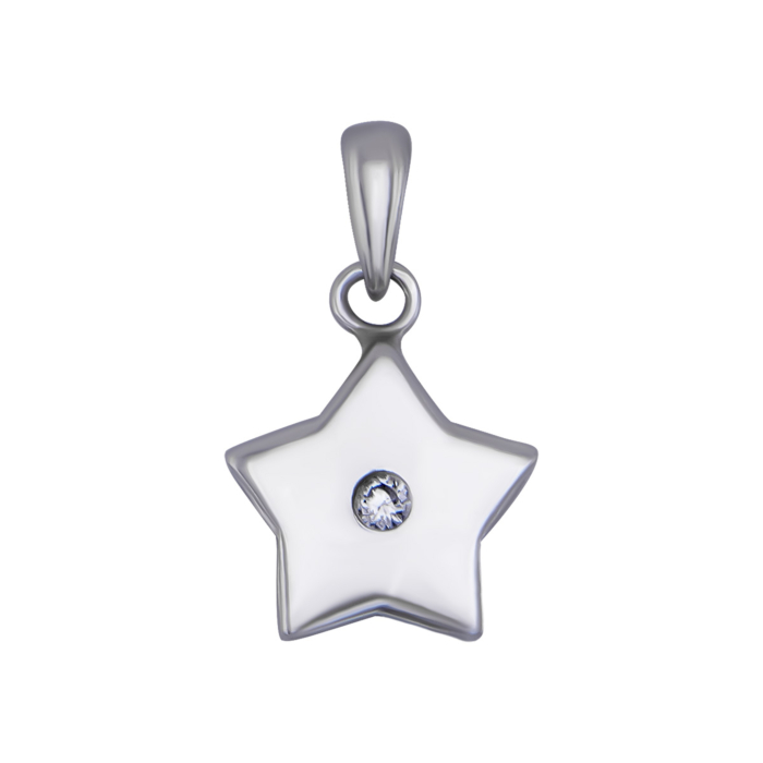 Серебряная подвеска Звездочка с фианитом. Артикул UG5BEP00011