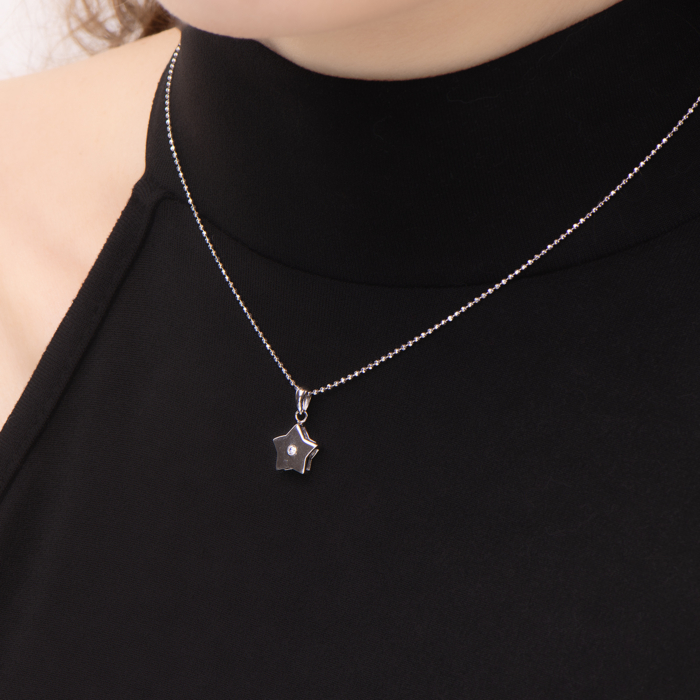 Серебряная подвеска Звездочка с фианитом. Артикул UG5BEP00011