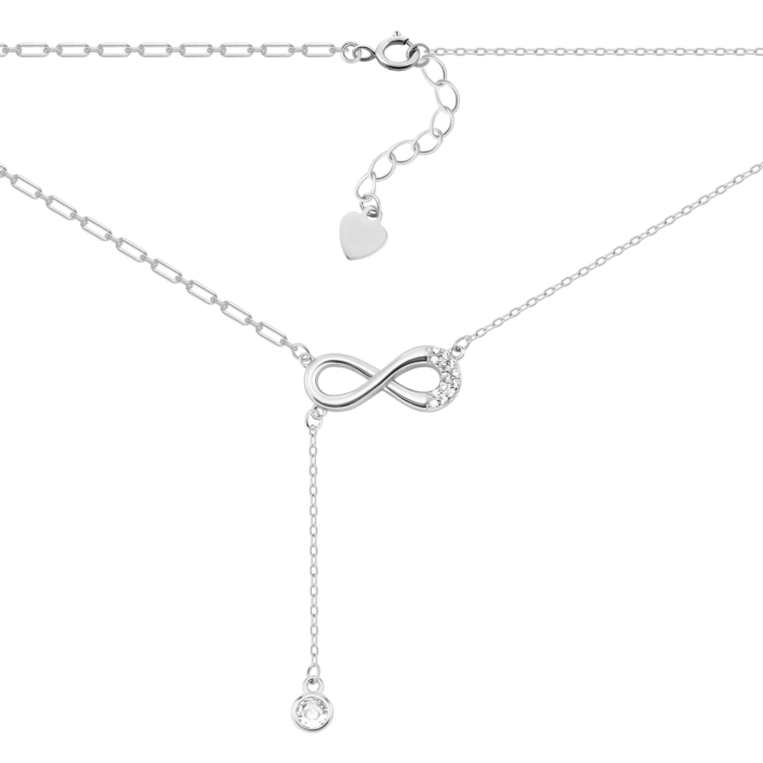 Срібне кольє з фіанітами. Артикул UG5C02206