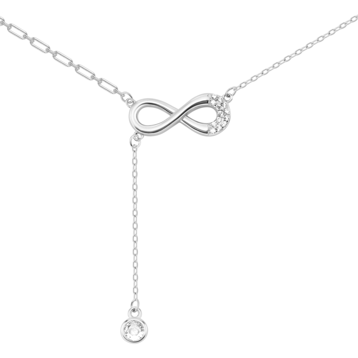Срібне кольє з фіанітами. Артикул UG5C02206