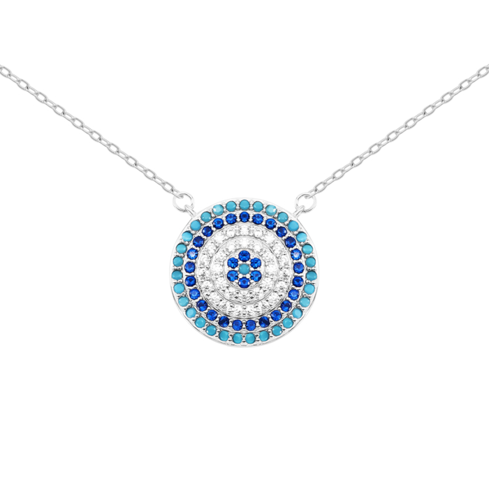 Серебряное колье с фианитами. Артикул UG5C05117