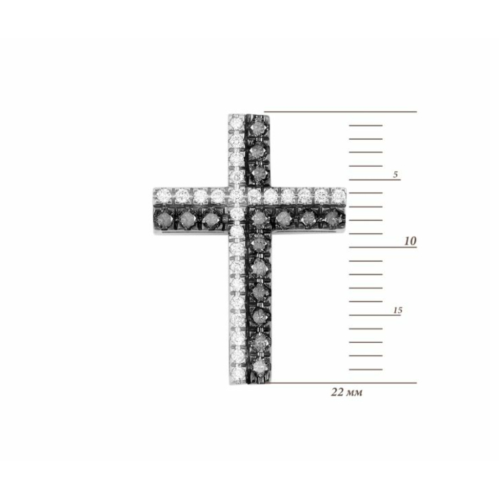 Золота підвіска Хрестик з діамантами. Артикул UG53101012602 D