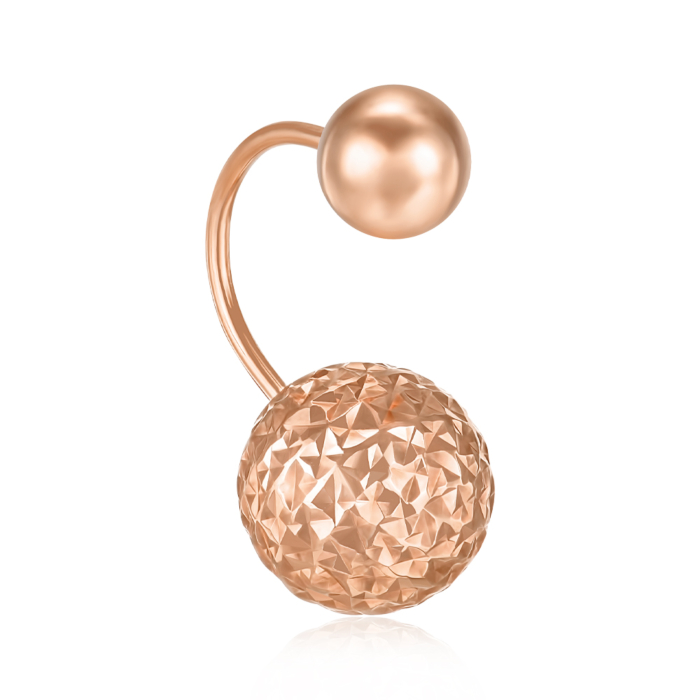 Золотая серьга-пирсинг. Артикул G-3382-1-PI/01