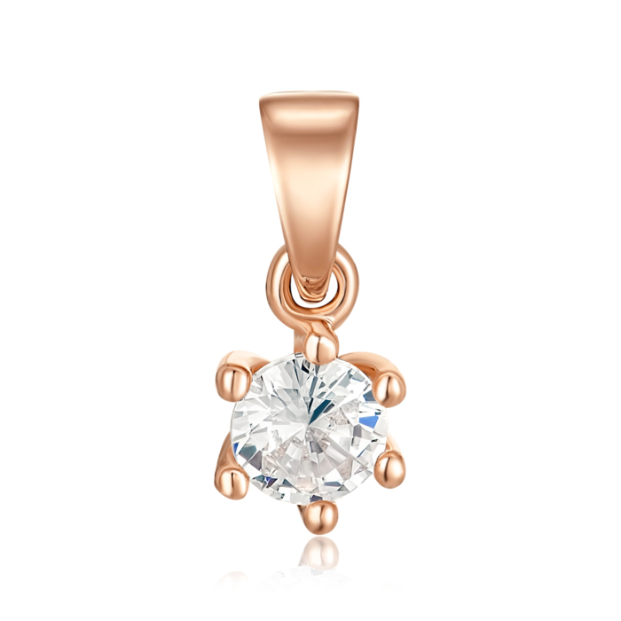 Золота підвіска з фіанітом. Артикул 31285