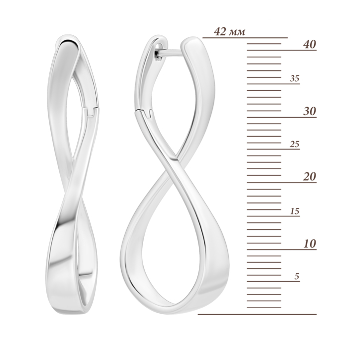 Серебряные серьги Бесконечность. Артикул UG5E38170