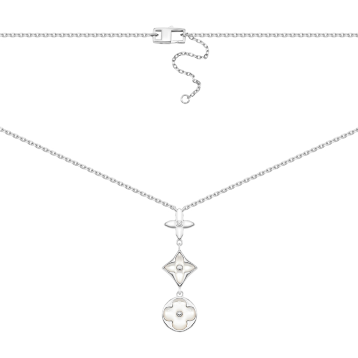 Серебряное колье с перламутром и фианитом. Артикул UG5FN3663