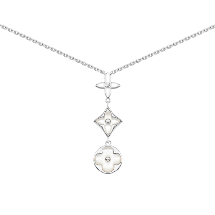 Серебряное колье с перламутром и фианитом. Артикул UG5FN3663