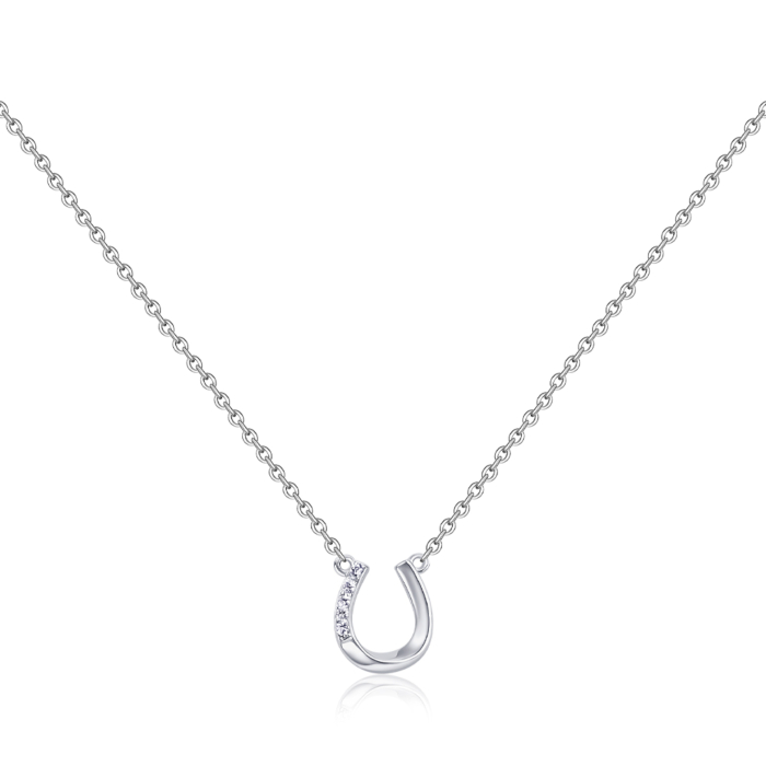 Серебряное колье с фианитами GN00470A-K/12/1