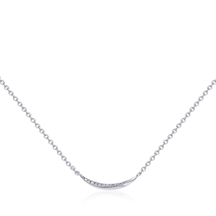 Срібне кольє з фіанітами GN00471A-K/12/1