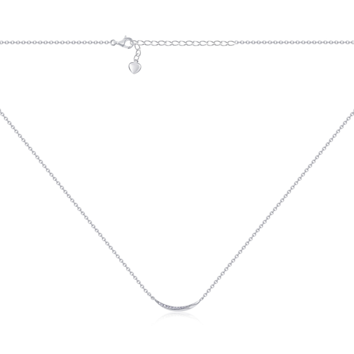 Срібне кольє з фіанітами GN00471A-K/12/1