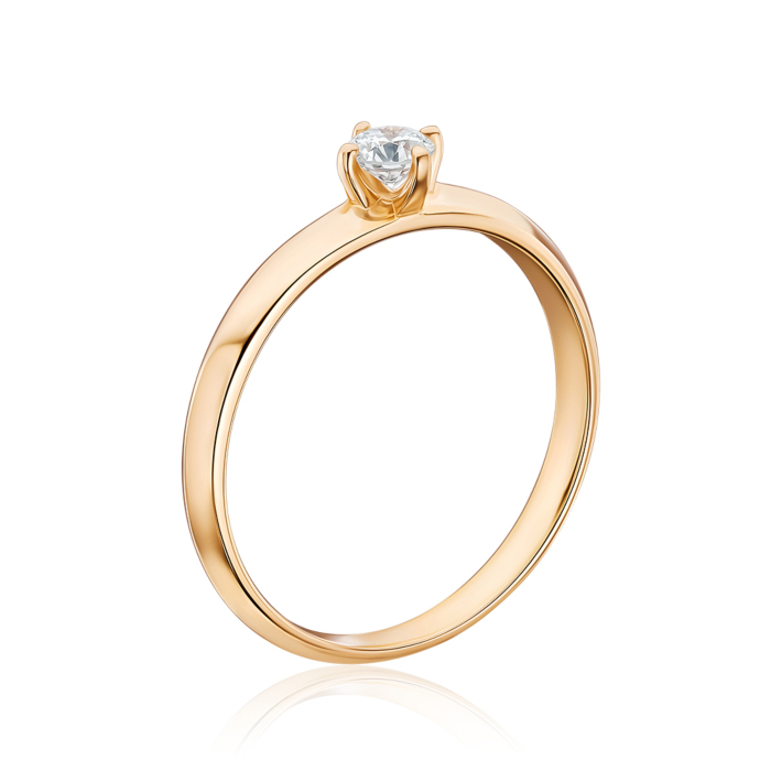 Золота каблучка з екодіамантом 1117YH-L/01/0/11919