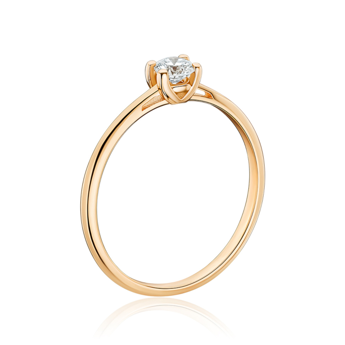 Золотое кольцо с экобриллиантом 1119YH-L/01/0/11919