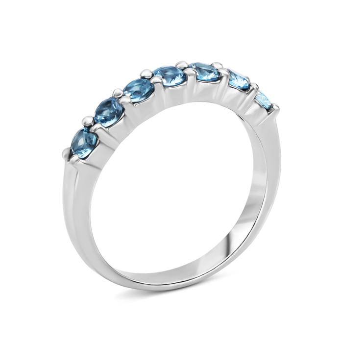Срібна каблучка з кварцом London blue. Артикул UG51849/1р-QLB
