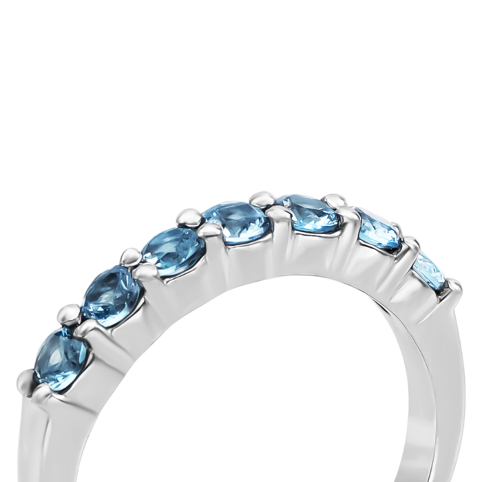 Срібна каблучка з кварцом London blue. Артикул UG51849/1р-QLB