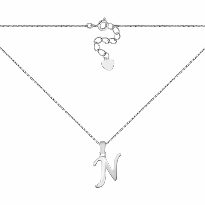 Серебряное колье Буква N. Артикул UG5SZDN14308 N