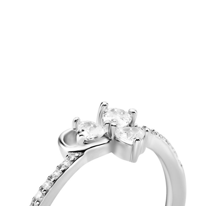 Срібна каблучка з фіанітами. Артикул UG5PA00025