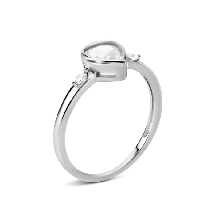 Срібна каблучка з фіанітами. Артикул UG5PA11768