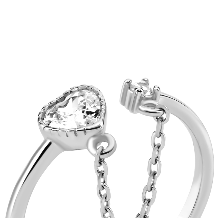 Срібна каблучка з фіанітами. Артикул UG5PA12151