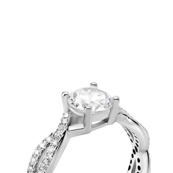 Серебряное кольцо с фианитами. Артикул UG5PA13068