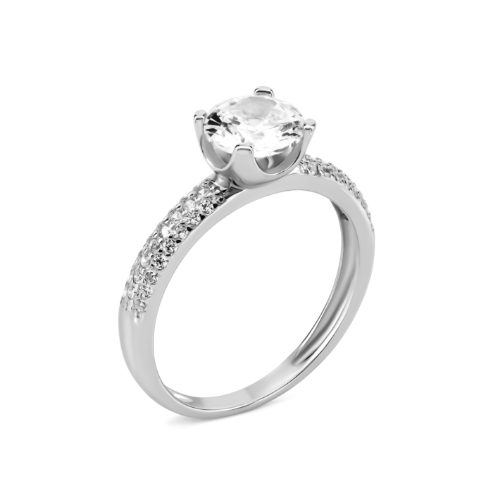 Серебряное кольцо с фианитами. Артикул UG5PDR00187