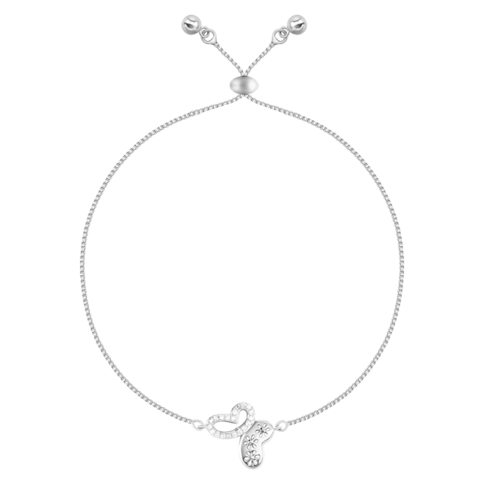 Серебряный браслет Бабочка с фианитами. Артикул UG5PDR02791