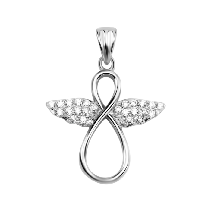Срібна підвіска з фіанітами. Артикул UG5PG00225