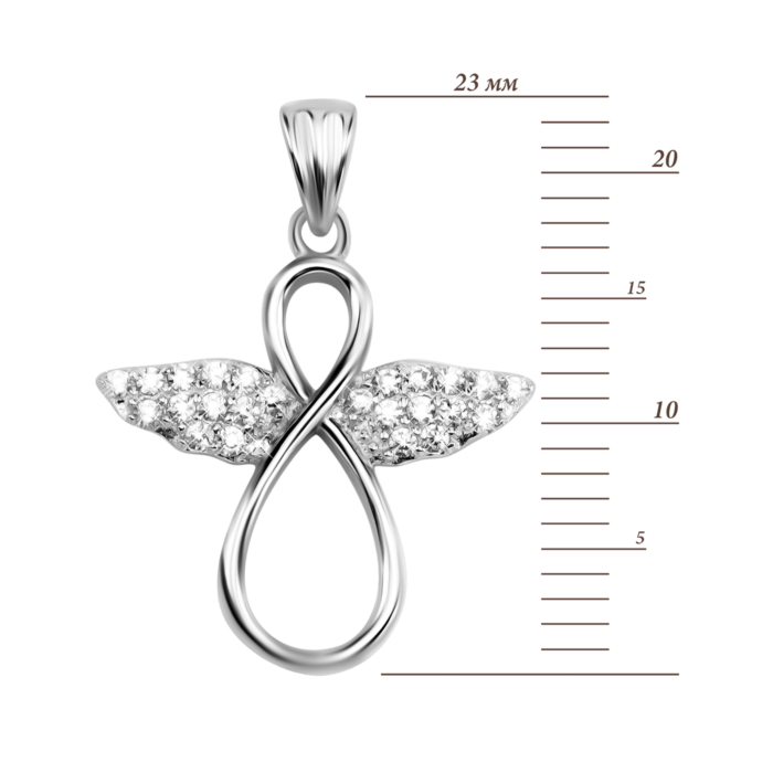 Срібна підвіска з фіанітами. Артикул UG5PG00225