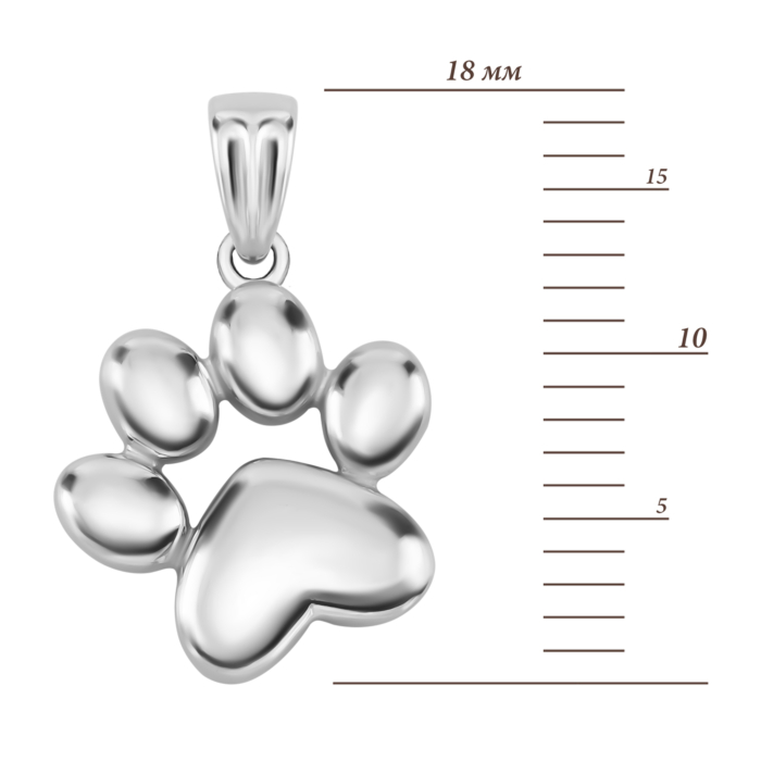 Серебряная подвеска Лапка. Артикул UG5PG01066