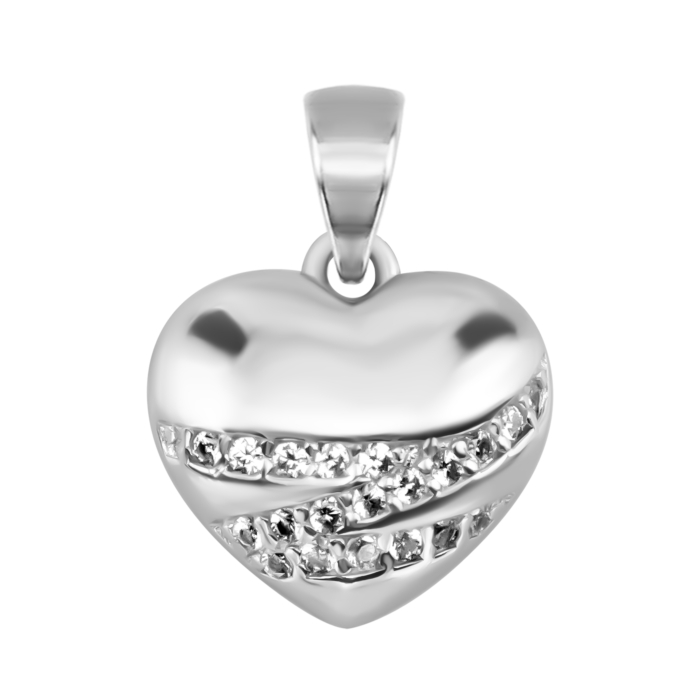 Срібна підвіска з фіанітами. Артикул UG5PG01255