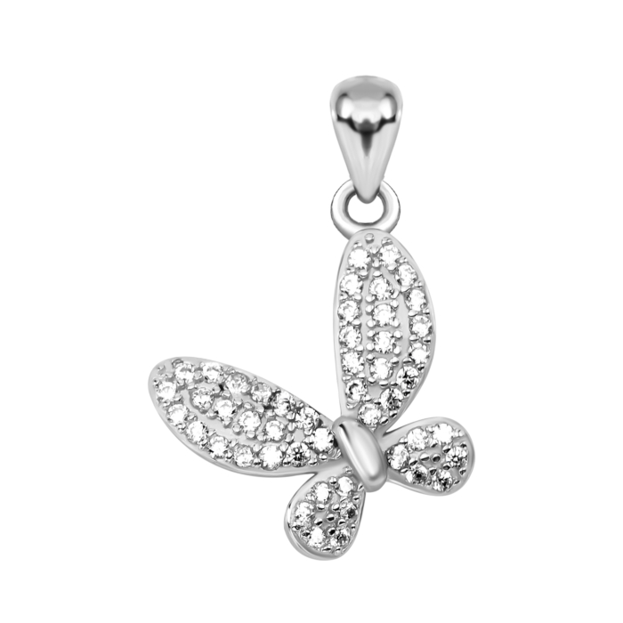 Серебряная подвеска Бабочка с фианитами. Артикул UG5PG01406