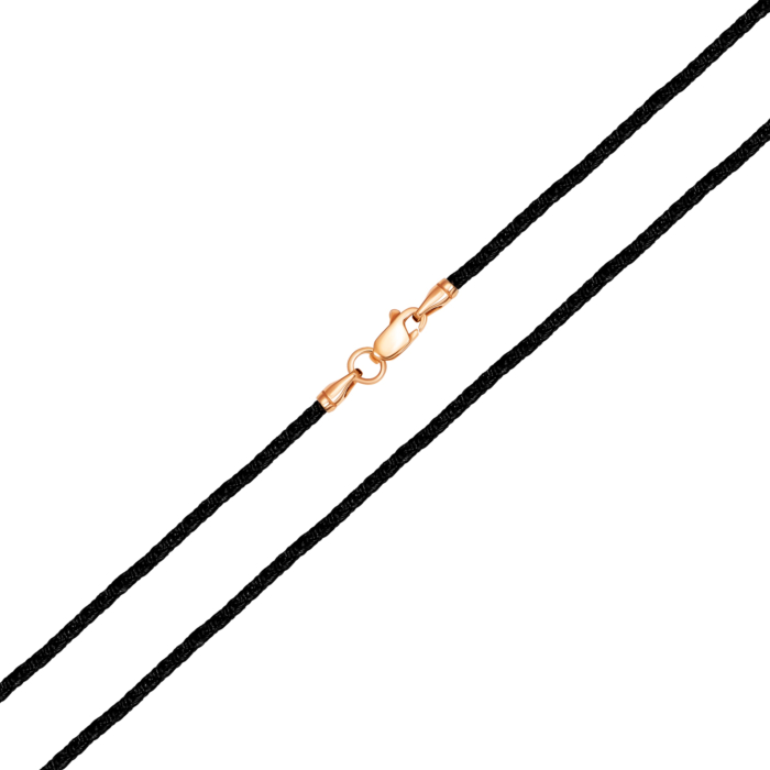 Ювелірний шнурок зі срібним замком. Артикул UG5pk6231