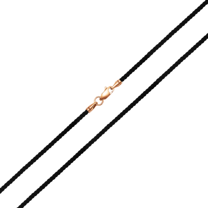 Ювелірний шнурок зі срібним замком. Артикул UG5pk6401