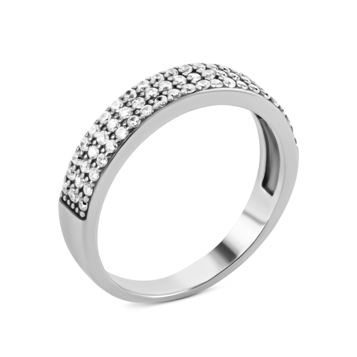 Серебряное кольцо с фианитами. Артикул UG5PRS0997