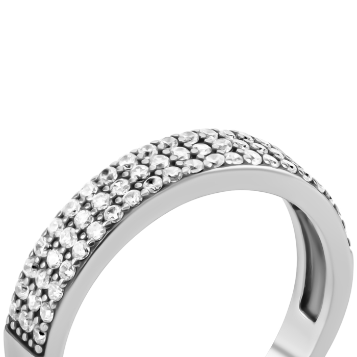 Серебряное кольцо с фианитами. Артикул UG5PRS0997