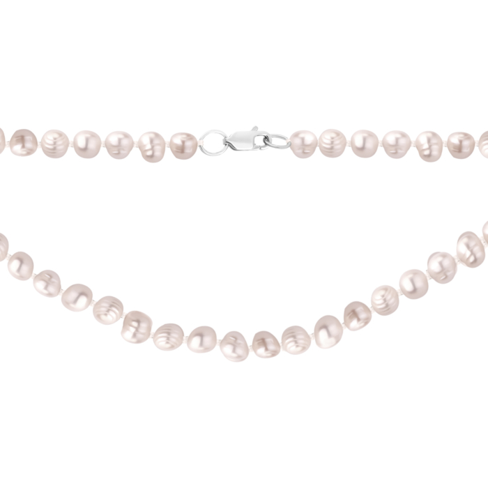 Срібне кольє з перлами. Артикул UG5PS6738б