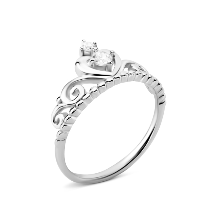 Срібна каблучка з фіанітами. Артикул UG5RI38698