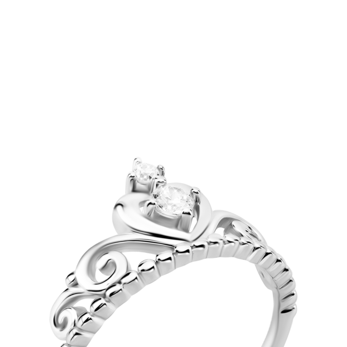 Срібна каблучка з фіанітами. Артикул UG5RI38698