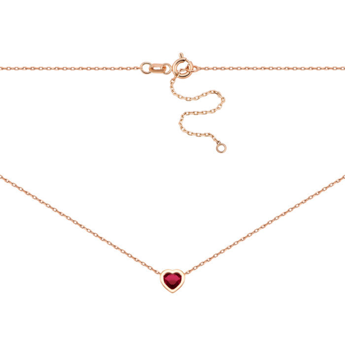 Золотое колье с фианитом Royal. Артикул UG5Кл 011 Royal Ruby